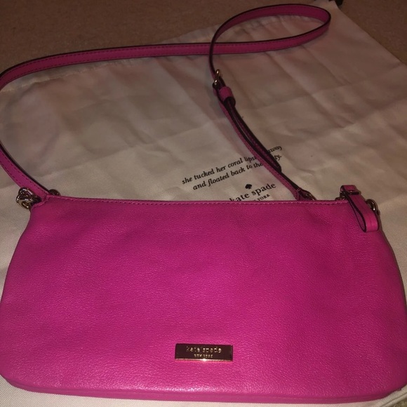 Hot pink Kate spade crossbody with bow - Picture 2 of 3
